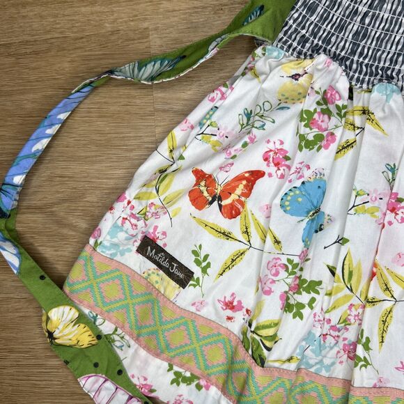 Matilda Jane It's A Wonderful Parade Butterfly Tie Smocked Top Girls Size 4 - Picture 6 of 7